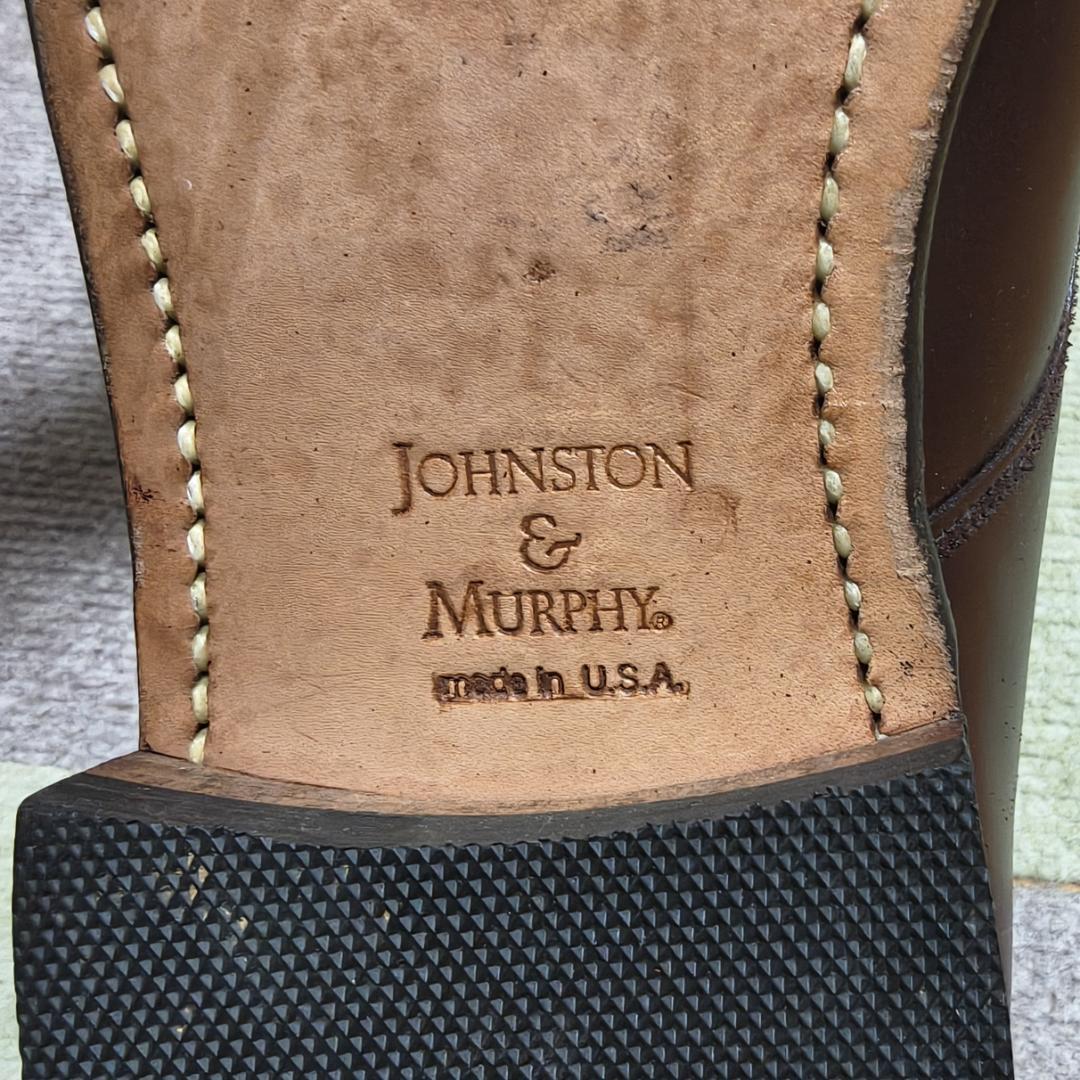 美品リカラー済 キャップトゥ ジョンストン＆マーフィー ブラウン 10　USA製