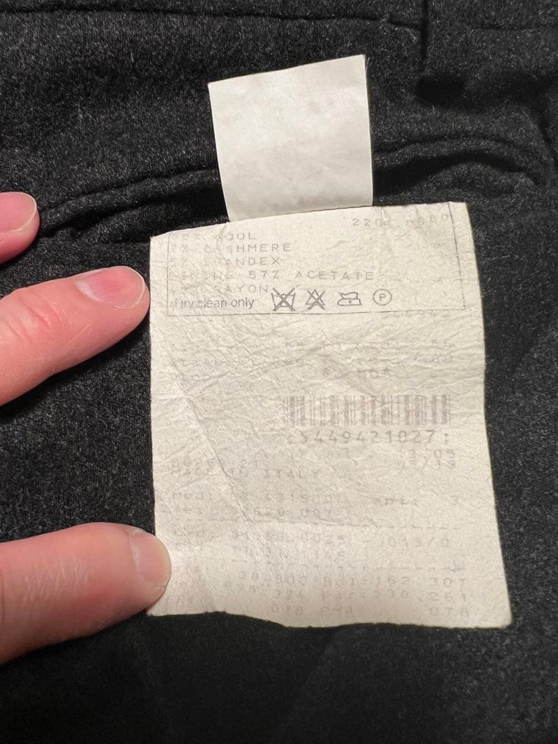 ジョルジオアルマーニ 黒タグ　カシミア混　ワイド