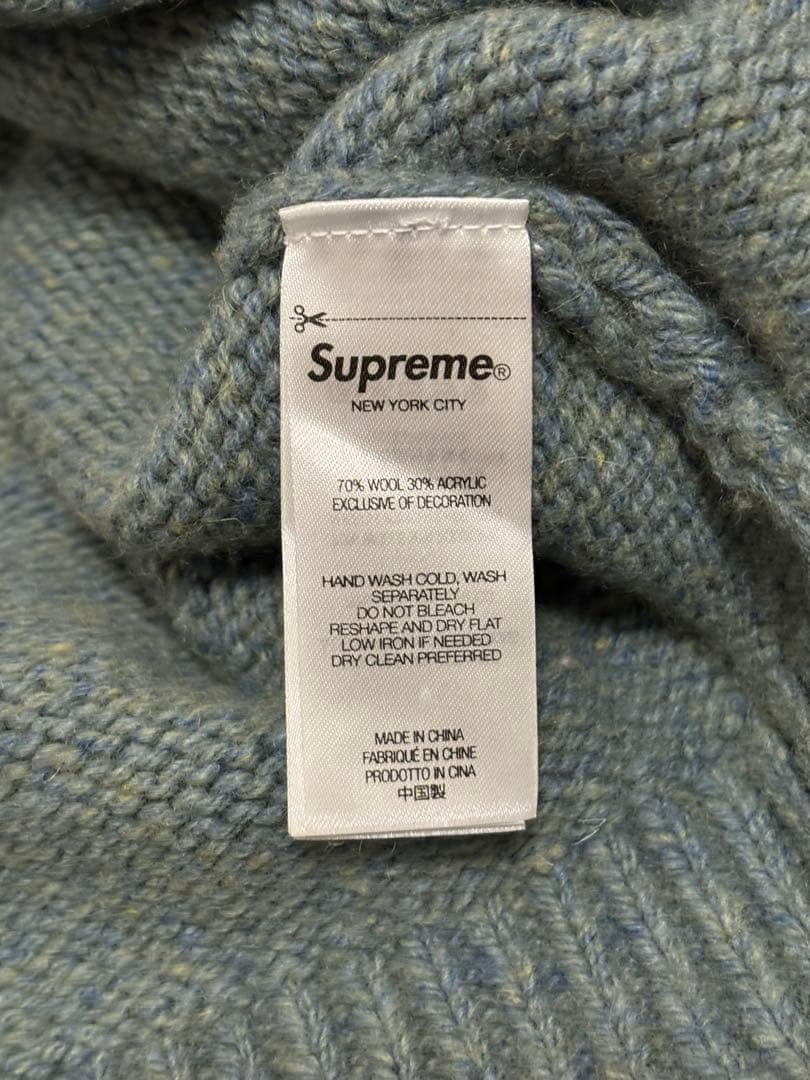 supreme flocked logo sweater Sサイズ