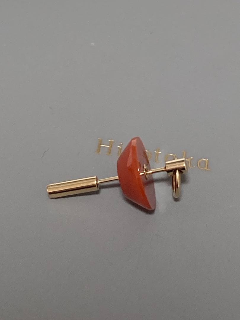 美品　hirotaka ヒロタカ　スピアドアノッカー ピアス S /カーネリアン