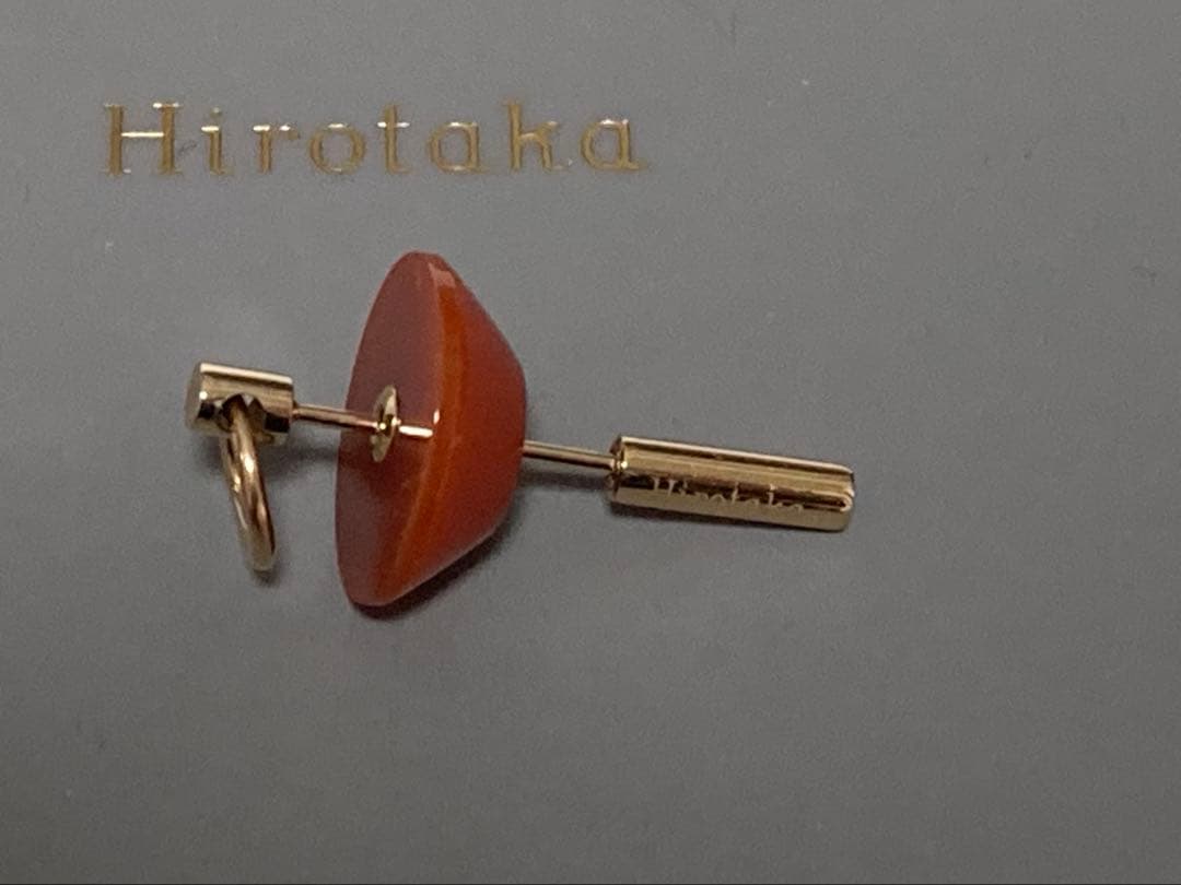 美品　hirotaka ヒロタカ　スピアドアノッカー ピアス S /カーネリアン