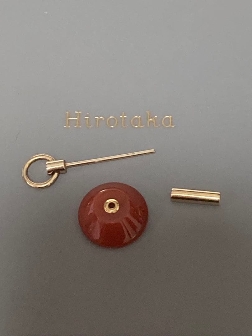 美品　hirotaka ヒロタカ　スピアドアノッカー ピアス S /カーネリアン