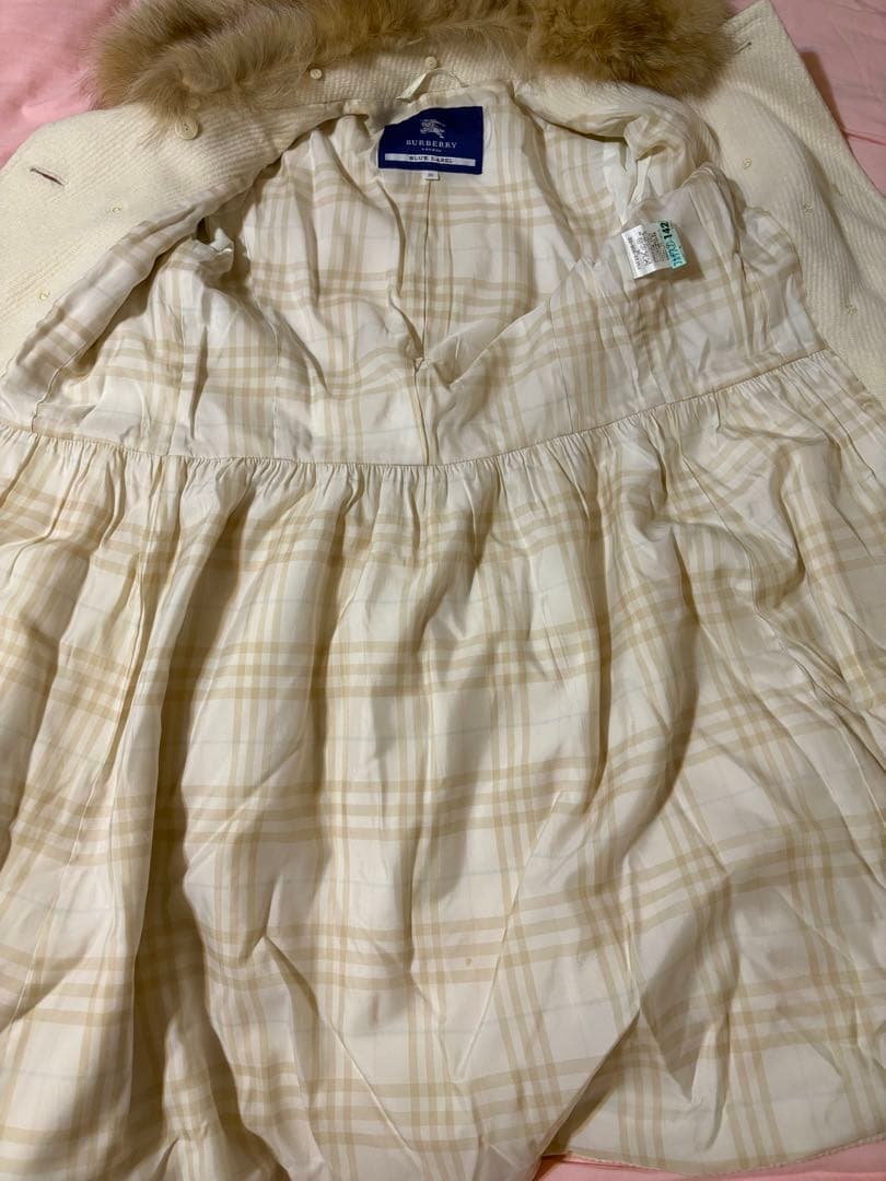 BURBERRY BLUE LABEL ファー付きコート 38
