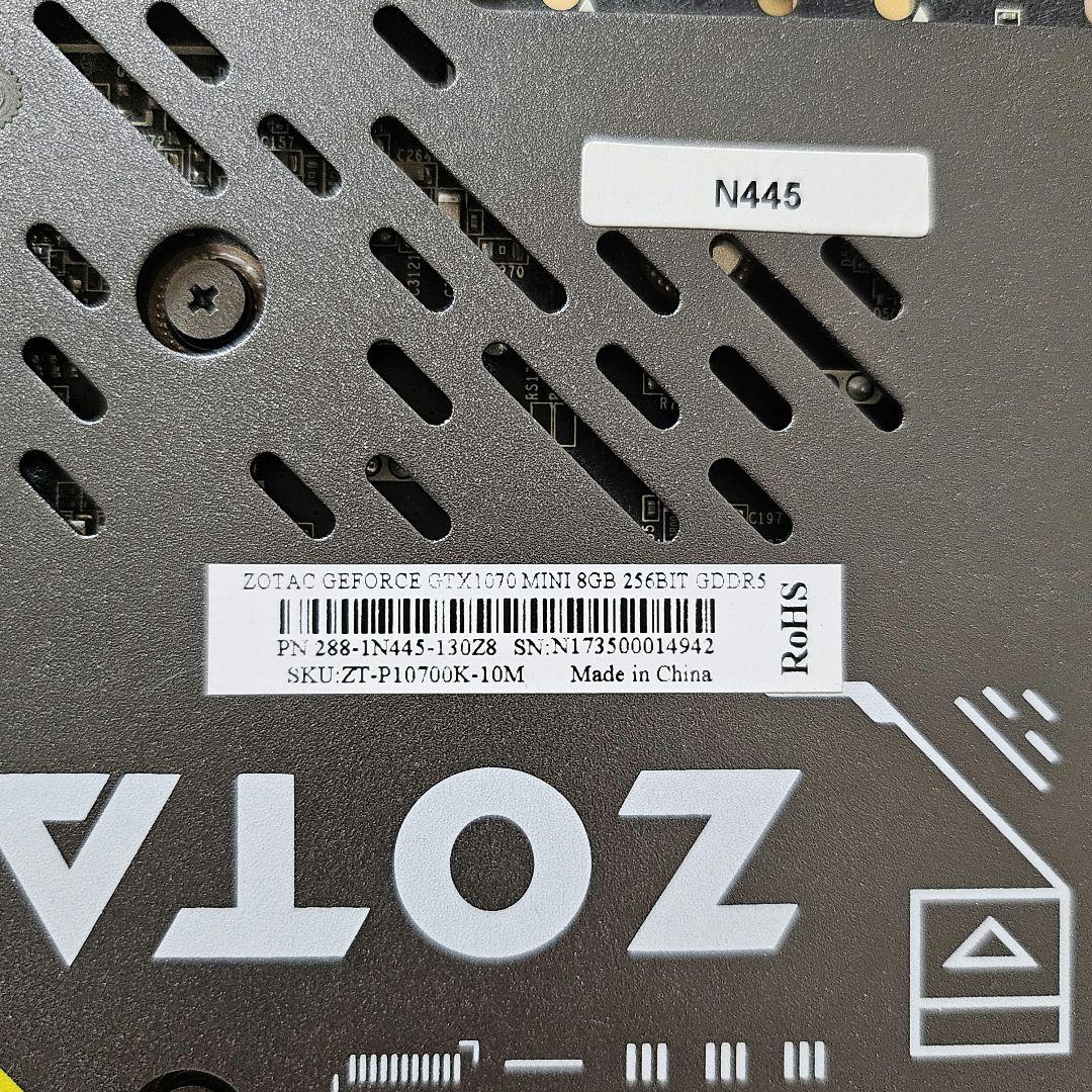 ZOTAC GeForce GTX 1070 Mini（8GB）