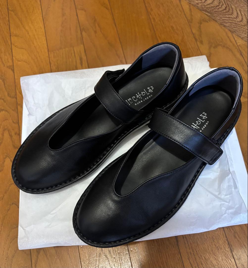 1月中SALE！インコルジュ　きれいめストラップシューズ　本革　ブラック