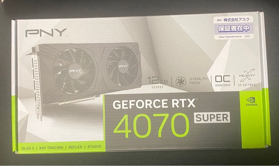 グラフィックボード・グラボ・ビデオカード RTX4070 Super 12GB OC PNY
