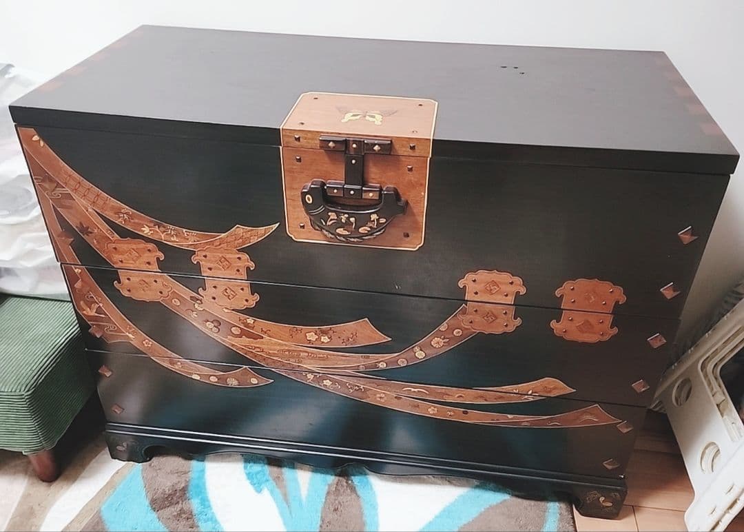 最終値下げ！寄木 木象嵌 緻密埋木 唐木家具 サイドボード 箪笥 チェスト