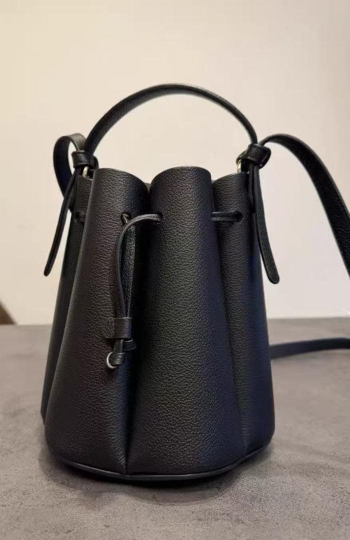 POLENE 極希少✨ブラック バケツ型 ハンドバッグ