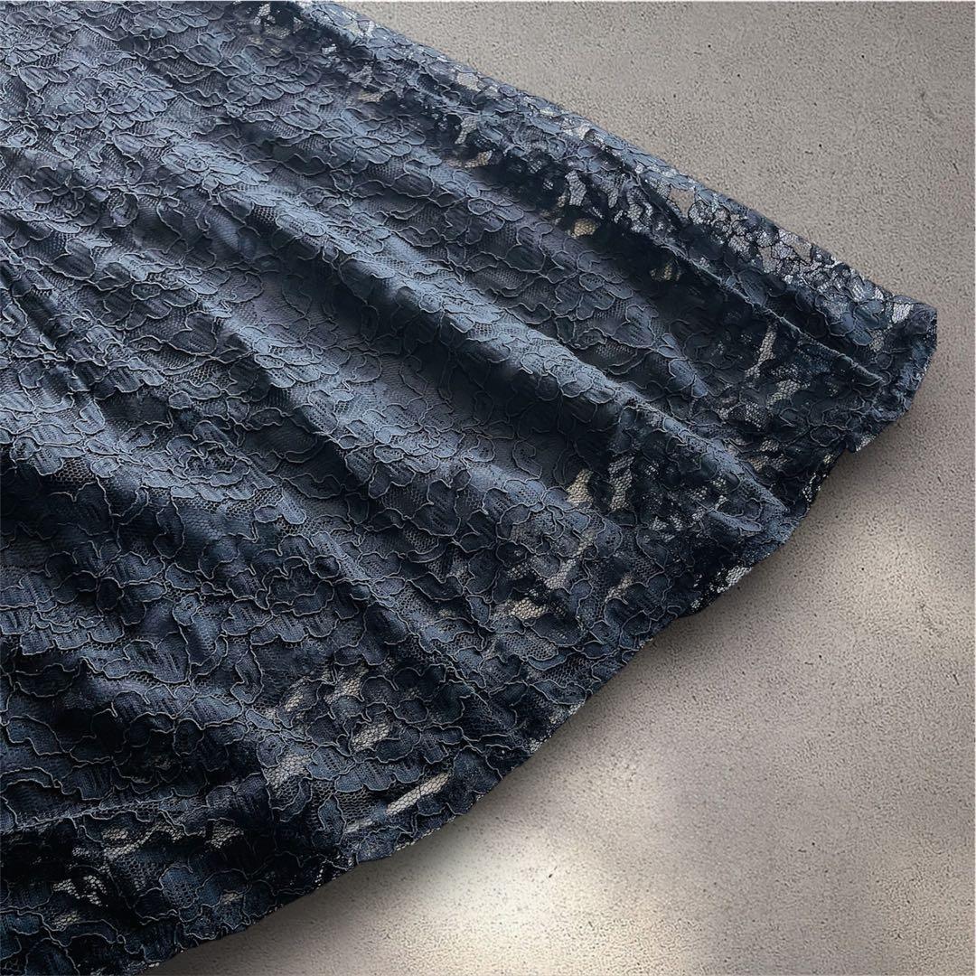 美品✨ アールズガウン 総レース ロングワンピース 4L 黒 ブラック