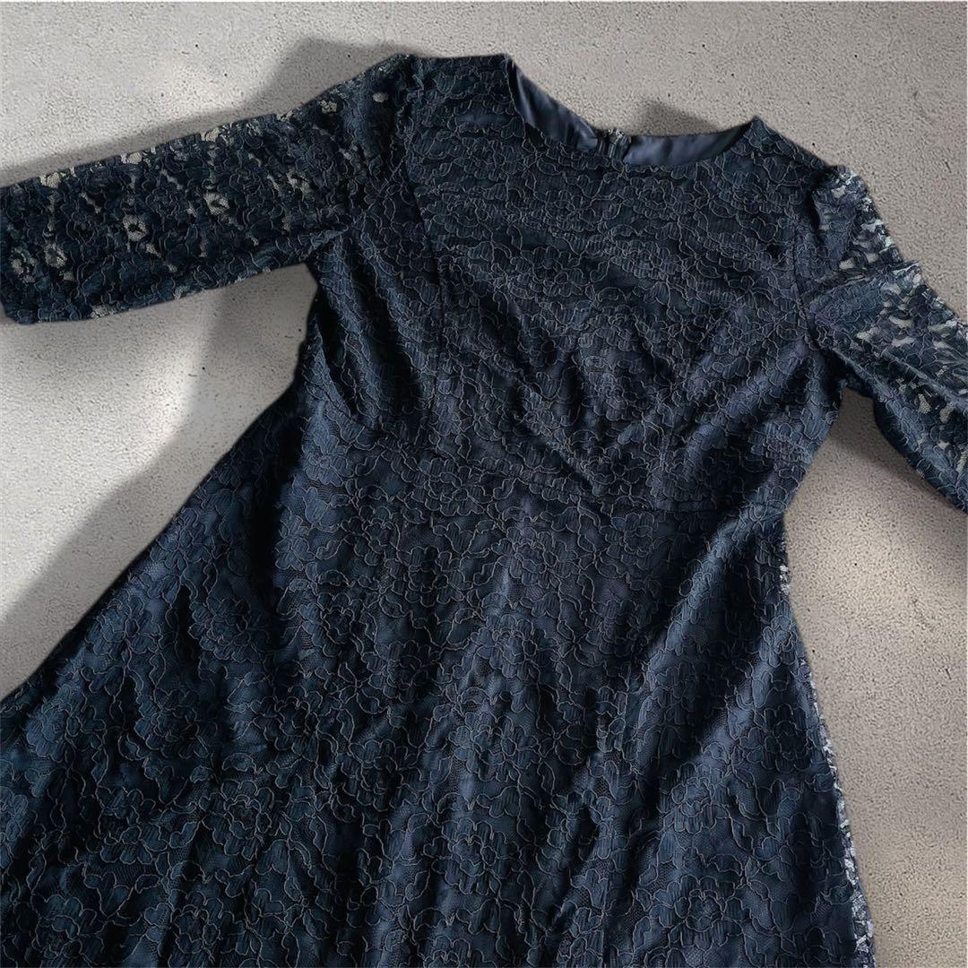 美品✨ アールズガウン 総レース ロングワンピース 4L 黒 ブラック