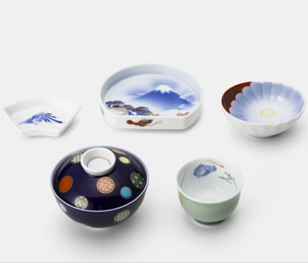 官窯吉祥文様 お祝膳　深川製磁　お食い初め