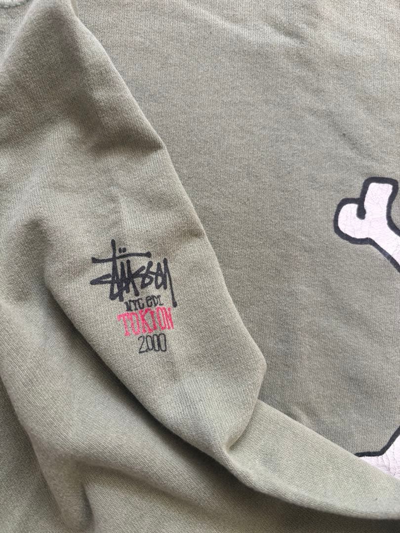 90s 00s OLD STUSSY 紺タグ　スカルT usa製 　ステューシー