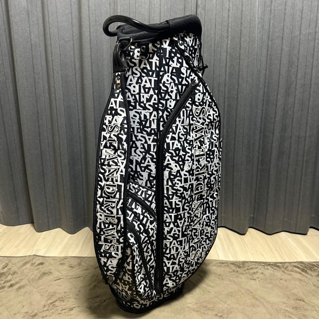 スタンド付きゴルフバッグ 白黒デザイン