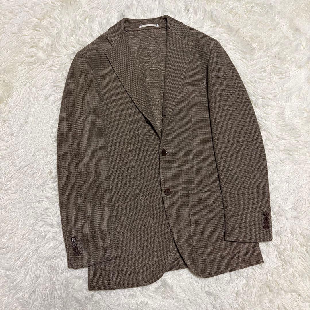 ACERING JACKET リネン テーラードジャケット 段返 ブラウン