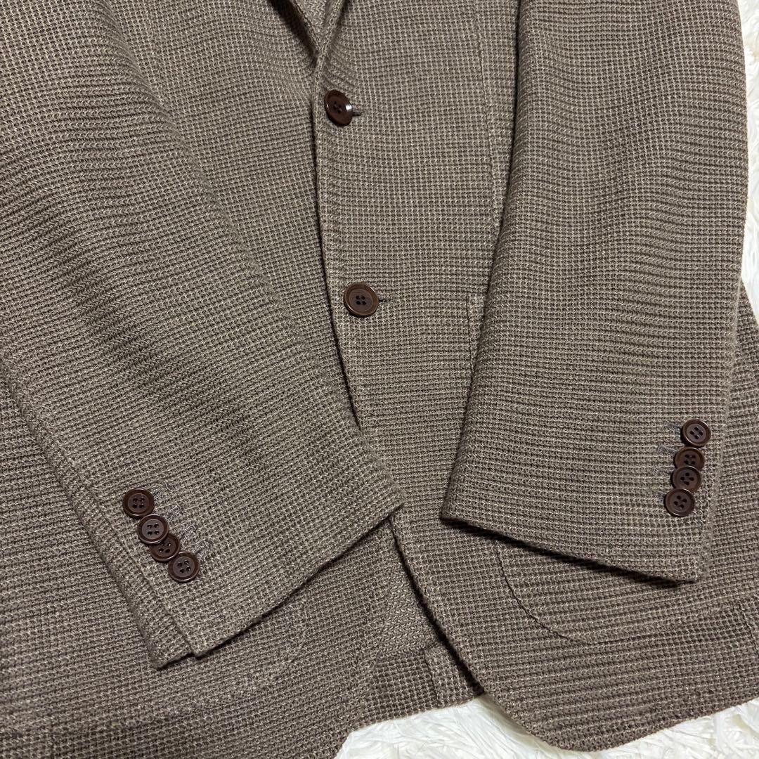 ACERING JACKET リネン テーラードジャケット 段返 ブラウン