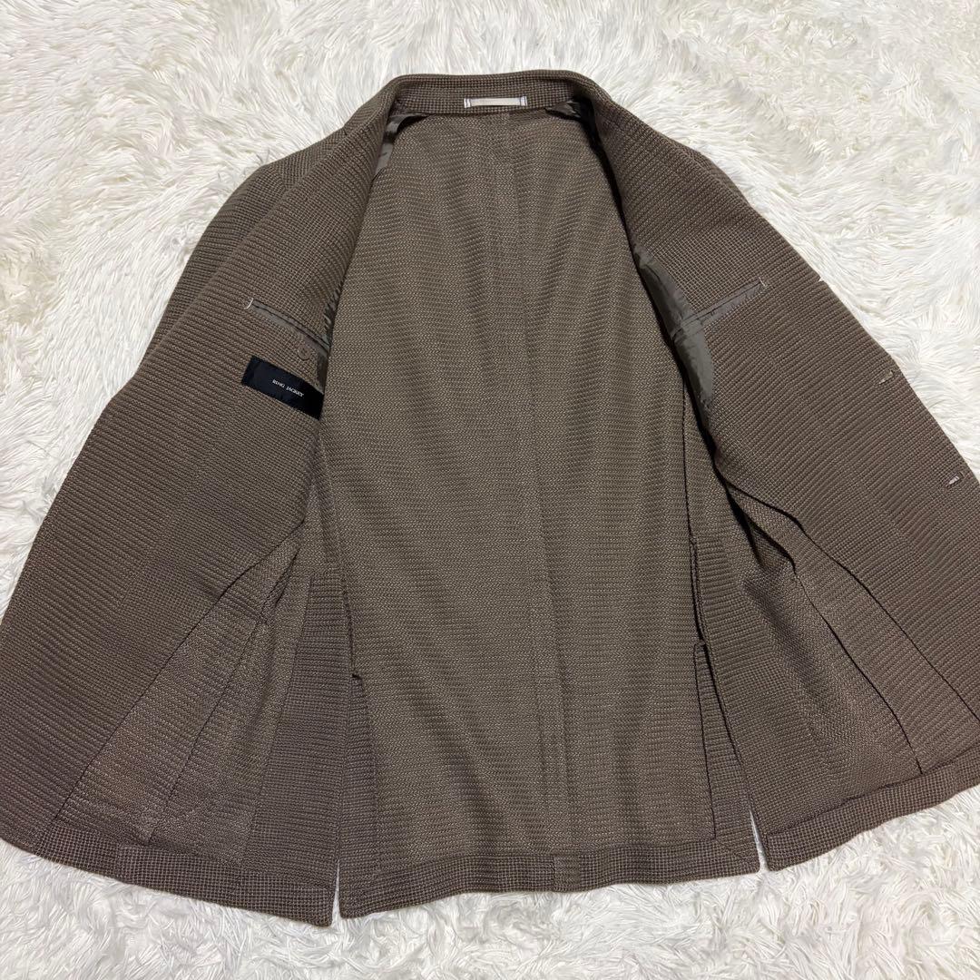 ACERING JACKET リネン テーラードジャケット 段返 ブラウン