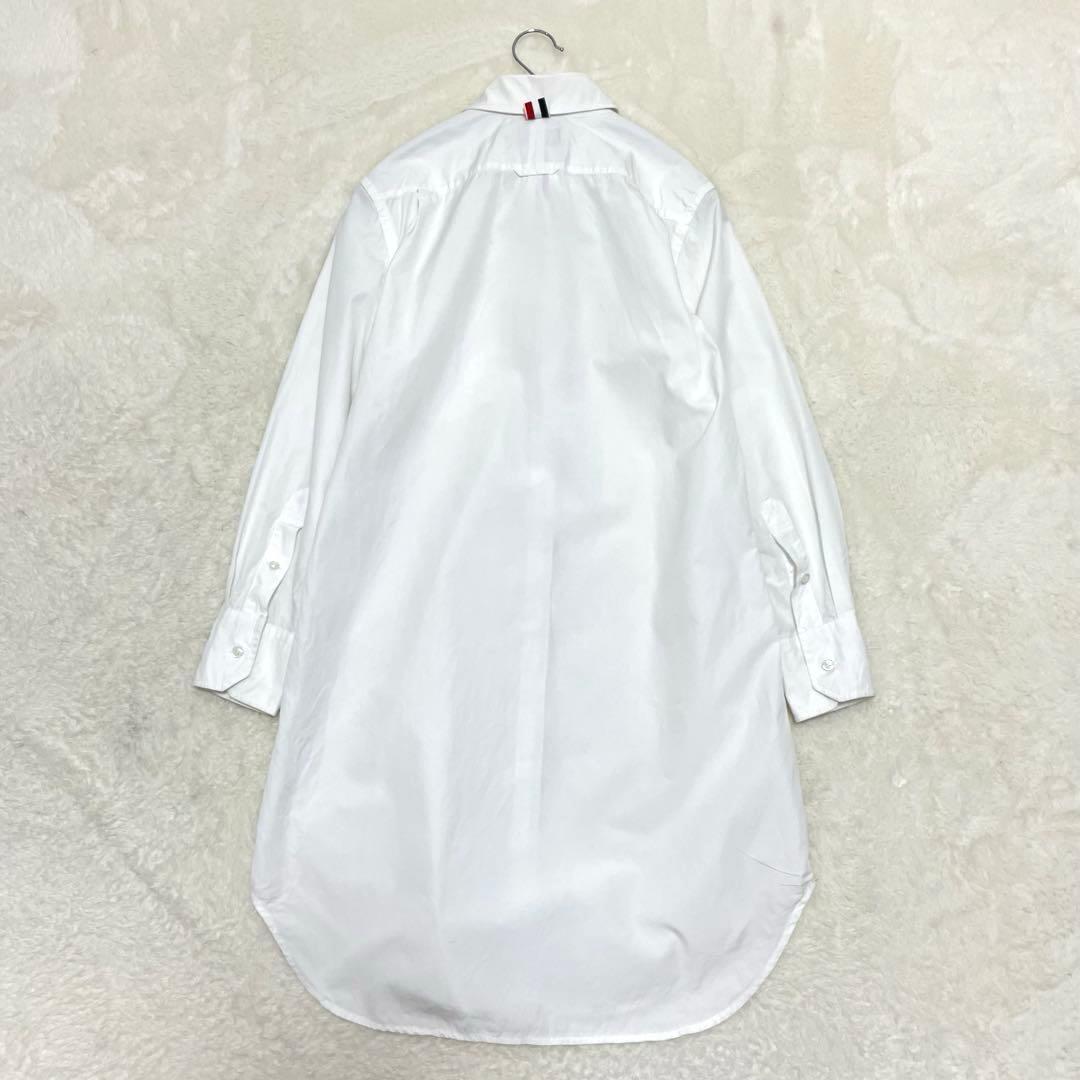 【美品】トムブラウン シャツワンピース ホワイト Mサイズ トリコロール
