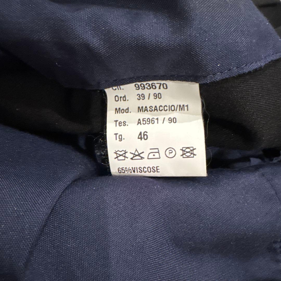 ジャブスアルキヴィオ マサッチョ 永久クリース ジャージー スラックス 黒 46