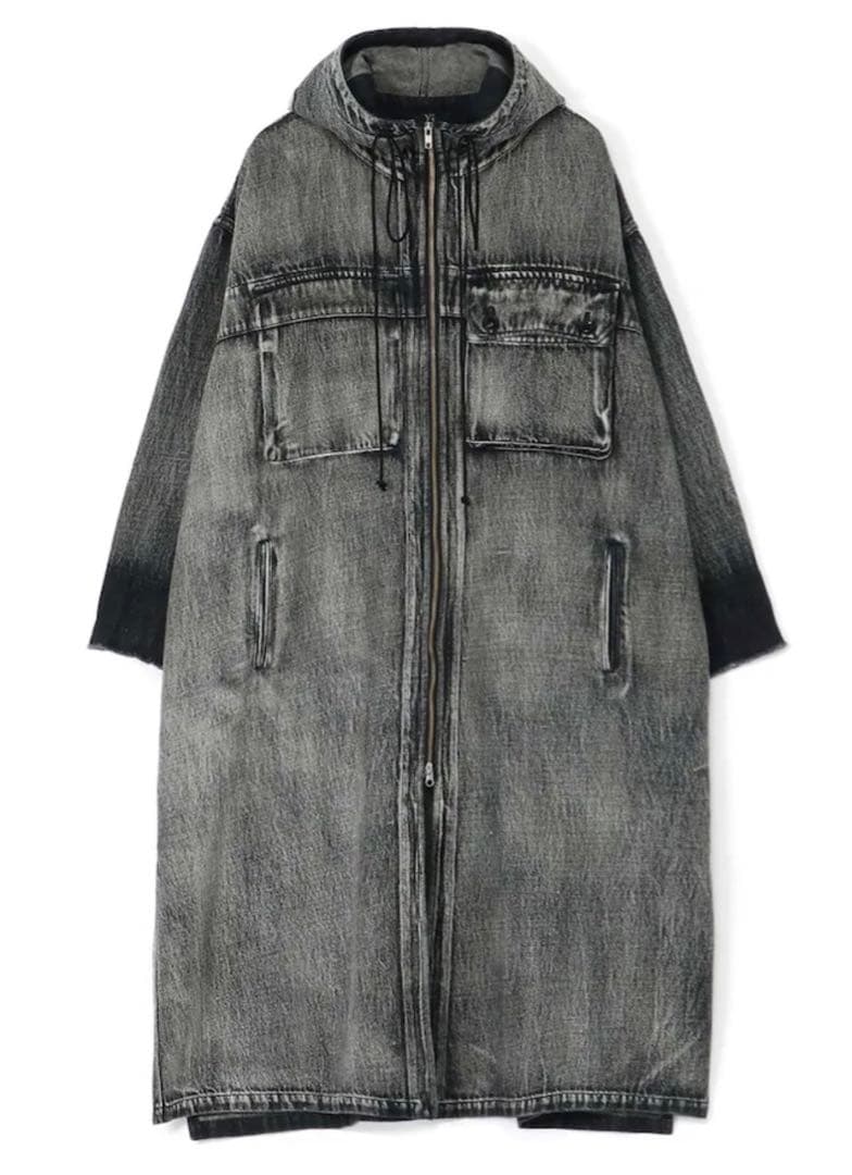 ワイズ デニムフーデットコートドレス y's HOODED COAT DRESS