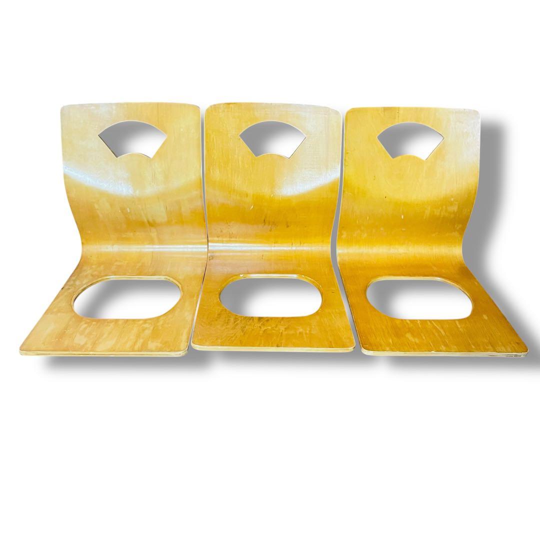 石橋6脚セット✨️木製座椅子　曲げ座椅子　和座椅子 ナチュラル 　旅館座椅子