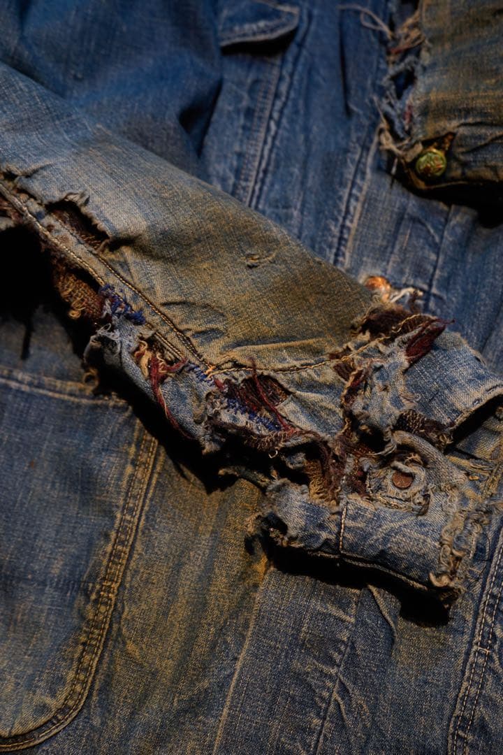 60's デニムカバーオール　ボロ