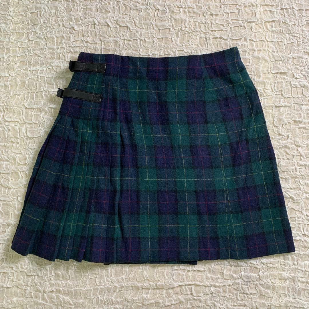 PRADA プラダ　チェック プリーツ ミニスカート サイズ40