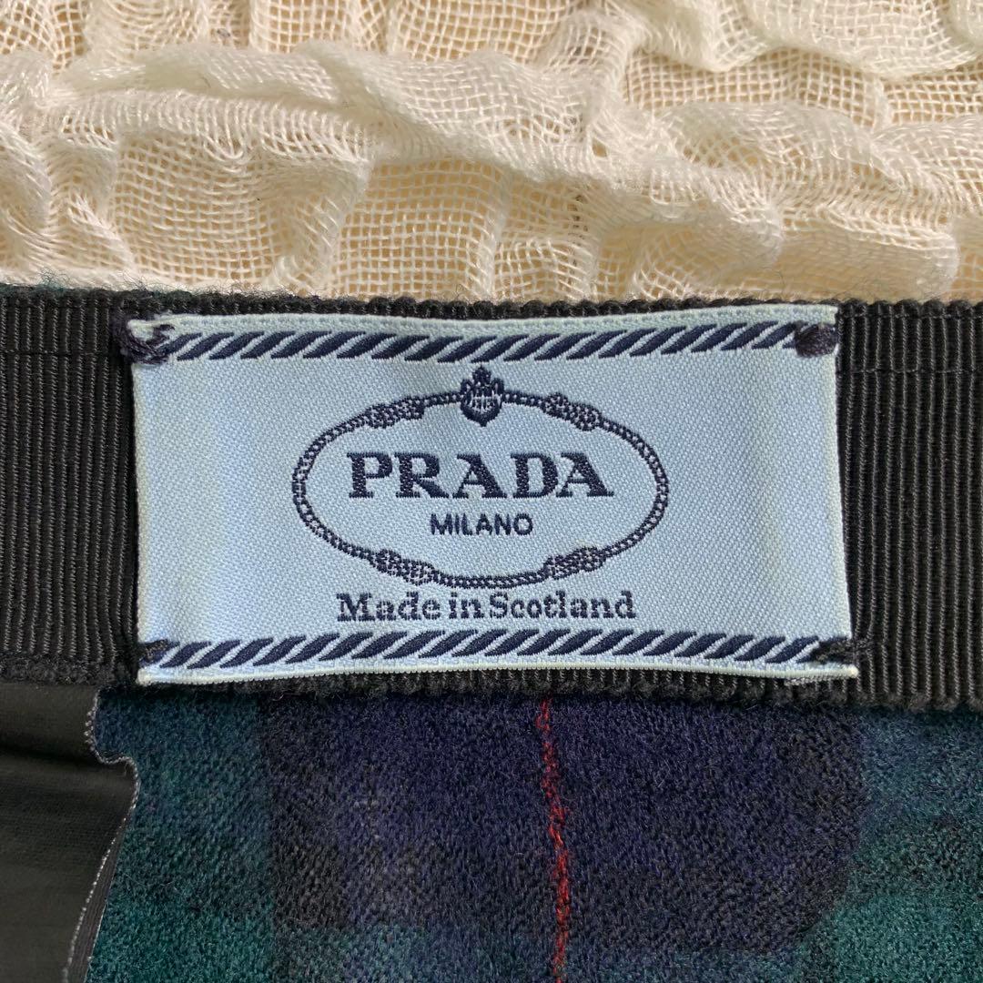 PRADA プラダ　チェック プリーツ ミニスカート サイズ40