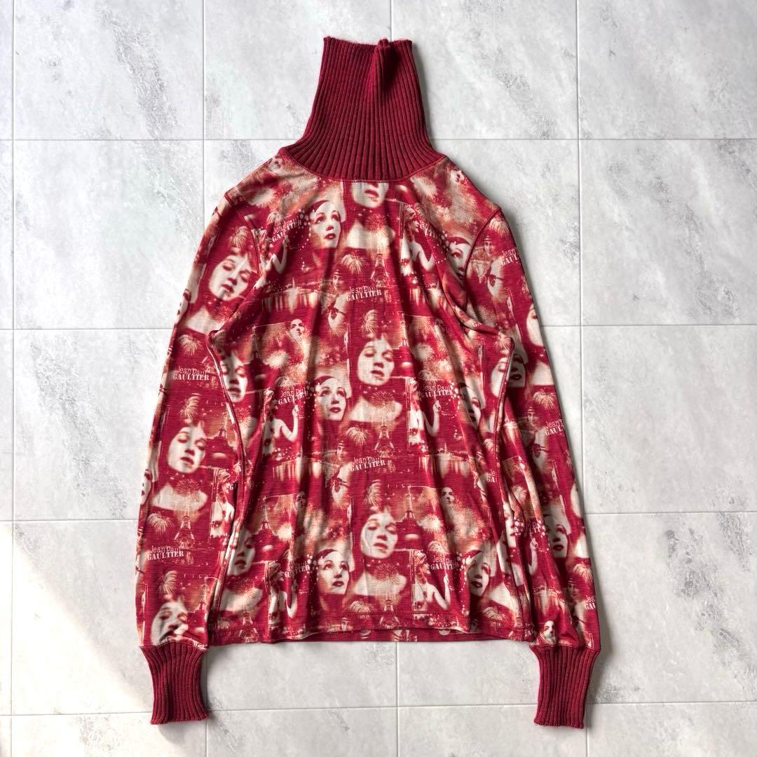 【archive】ジャンポールゴルチエ パワーネット 転写 タートルネック 40