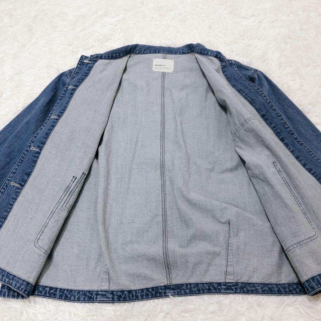 美品　ソウルベリー　なにかと頼れるデニムのジャケット　大きいサイズ