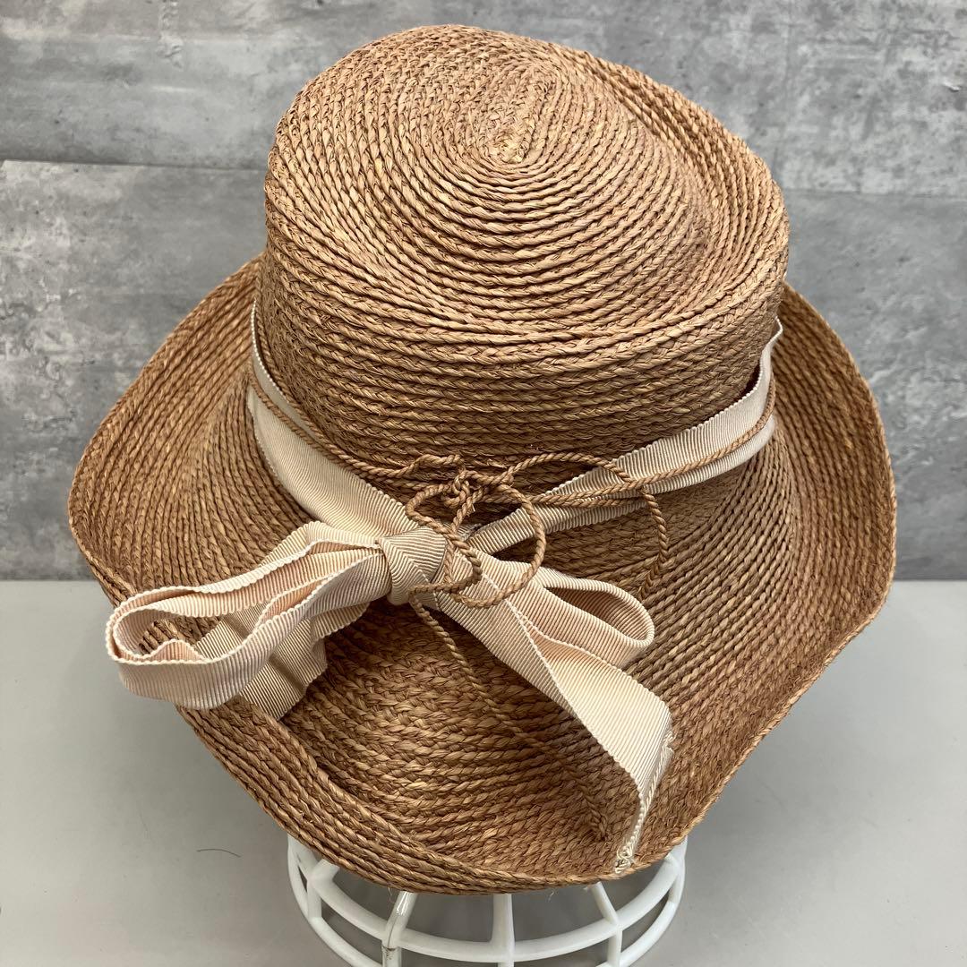 ヘレンカミンスキー 麦わら帽子 ラフィアハット ハット 帽子 リボン 小物