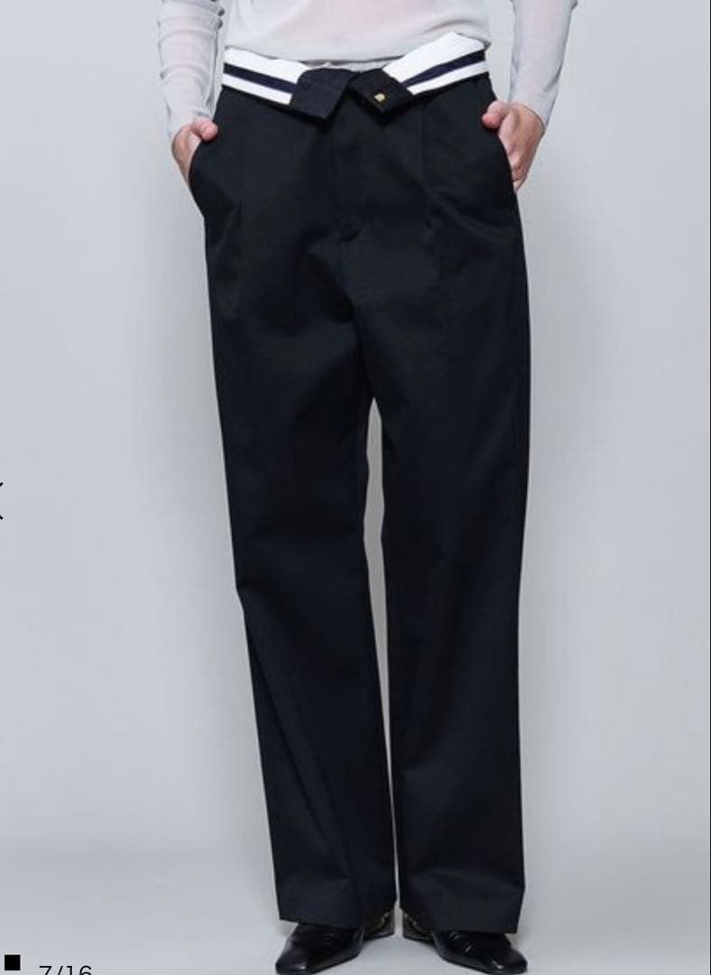 ＜6(ROKU)＞コットン チノ パンツ ブラック