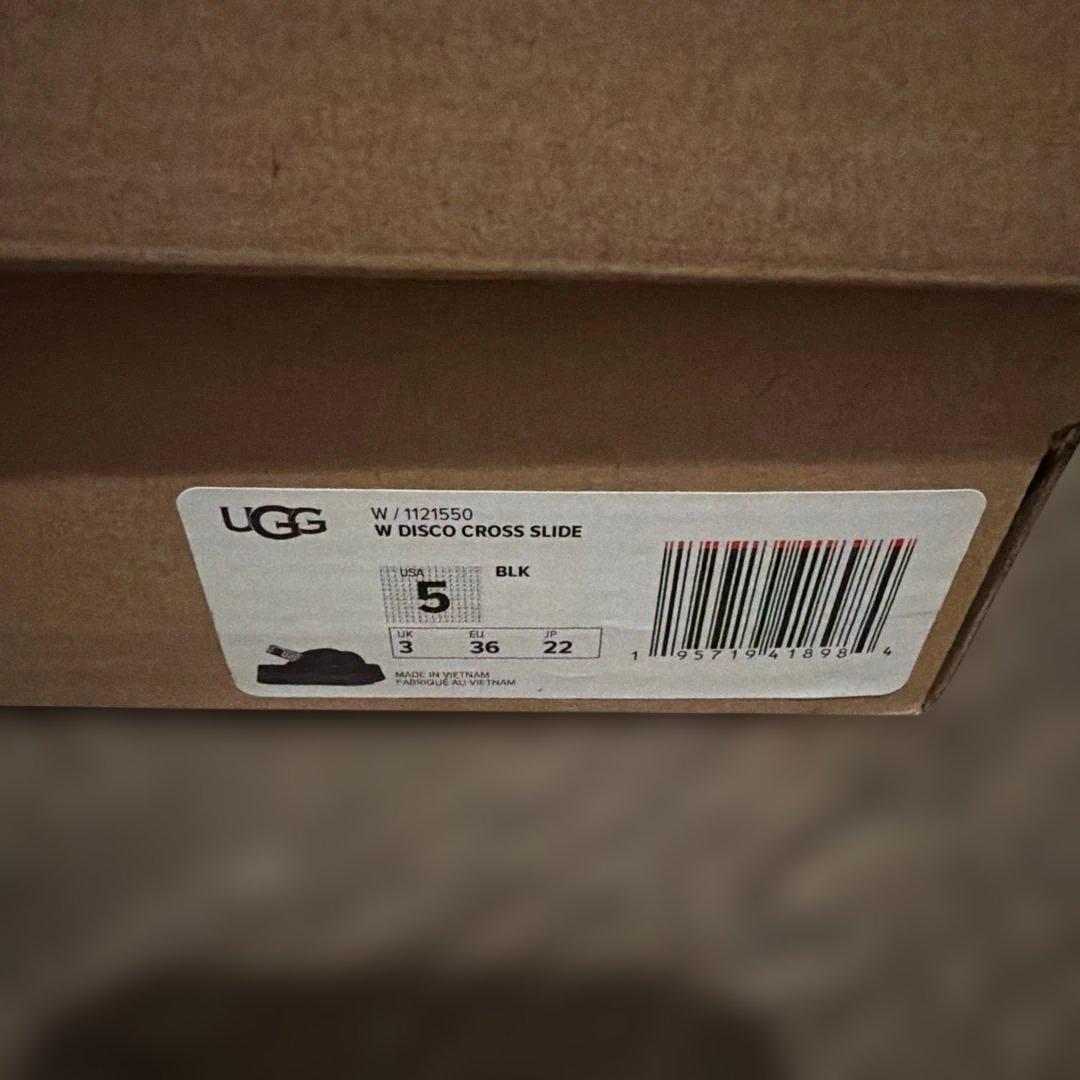 【美品】UGG アグ ブラック サンダル 22cm