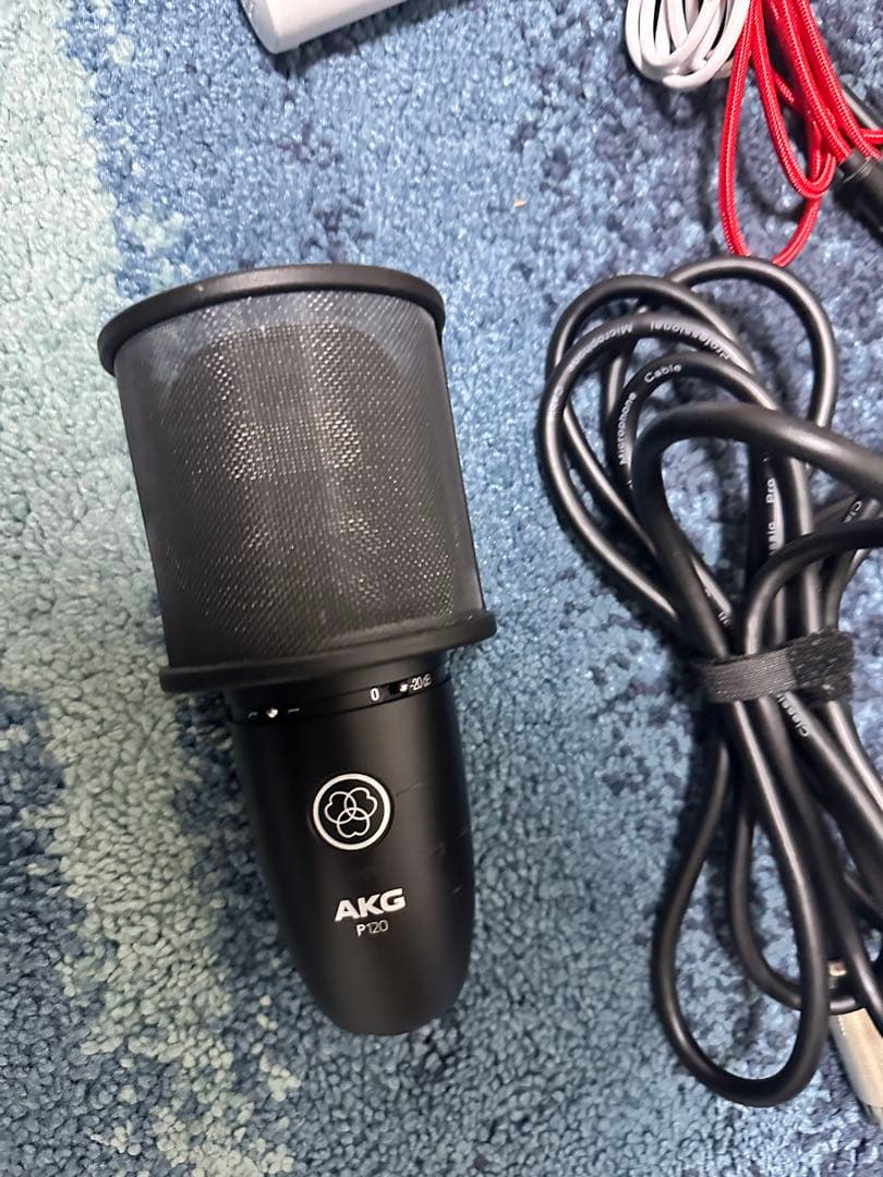 配信セット　AG03、AKG P120、マイクスタンド・ケーブルセット