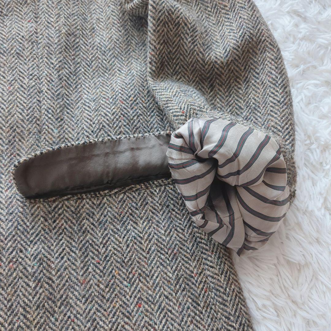 メンズビギ ハリスツィード テーラードジャケット ヘリンボーン L マルチカラー