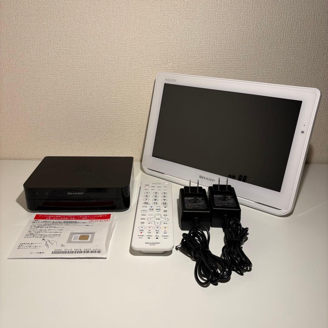 【良品】シャープ ポータブル液晶テレビ AQUOS ホワイト 2T-C12AF