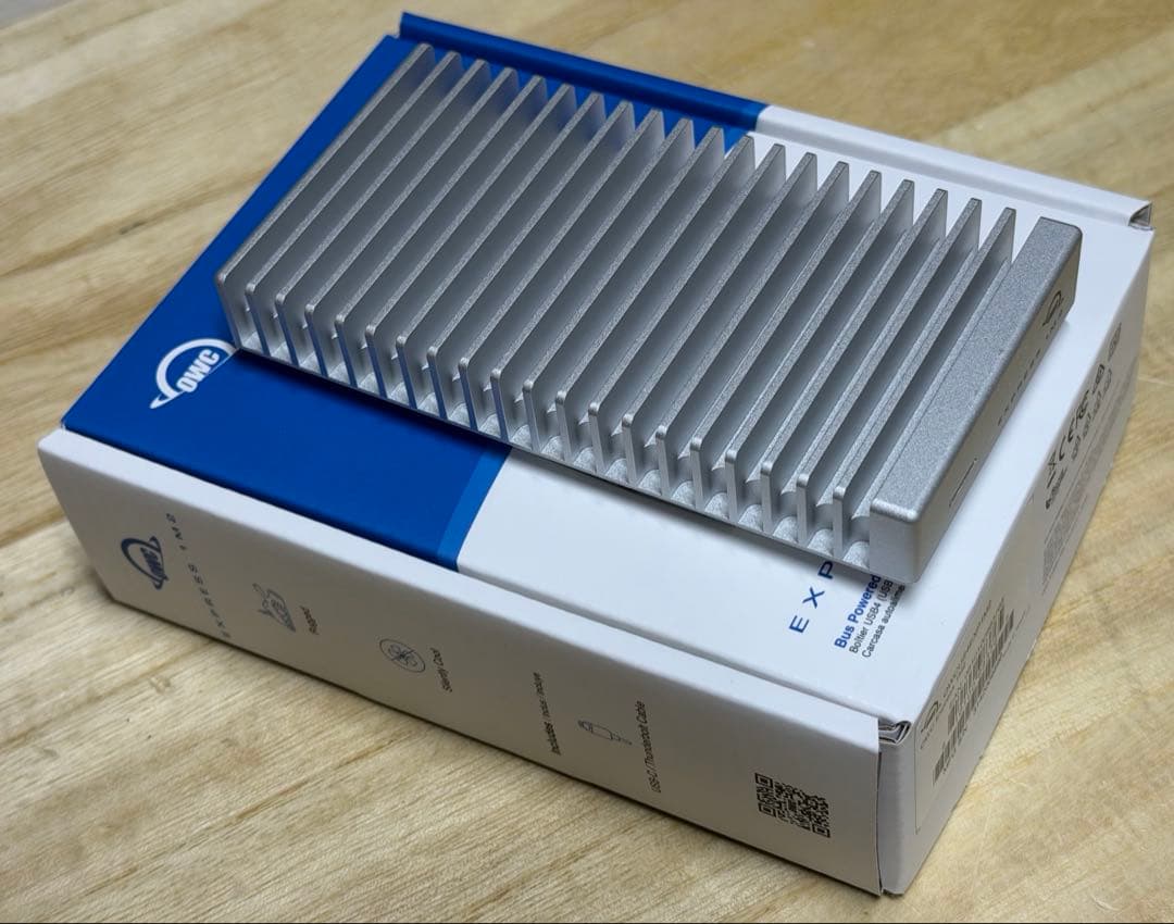 外付けハードディスク・ドライブ OWC(USB-C)40Gbps Express 1M2