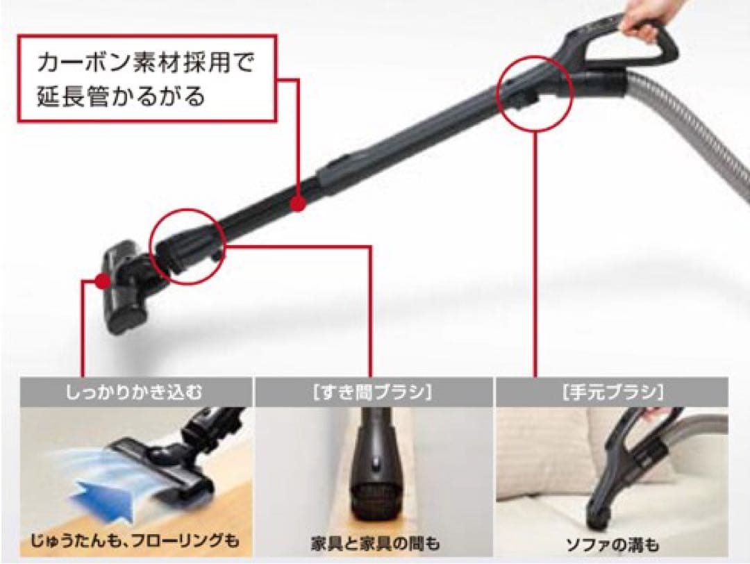 TOSHIBA サイクロン式掃除機 トルネオミニ　グランレッド VC-C3