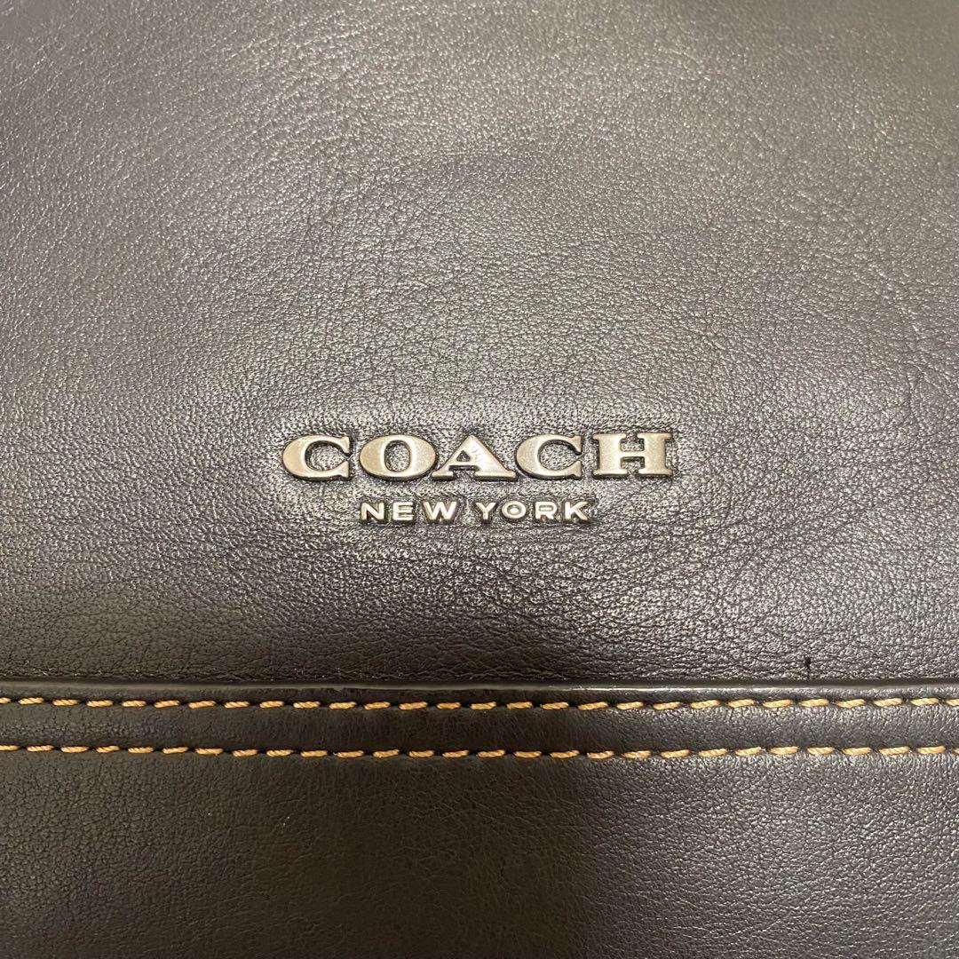 らむ！美品　コーチ ショルダーバッグ　 レザー 黒 グラハム　F78147