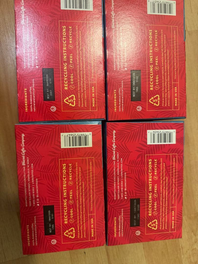 ライオンコーヒー キューリグKカップ 4種セット 48個バニラヘーゼルココナッツ