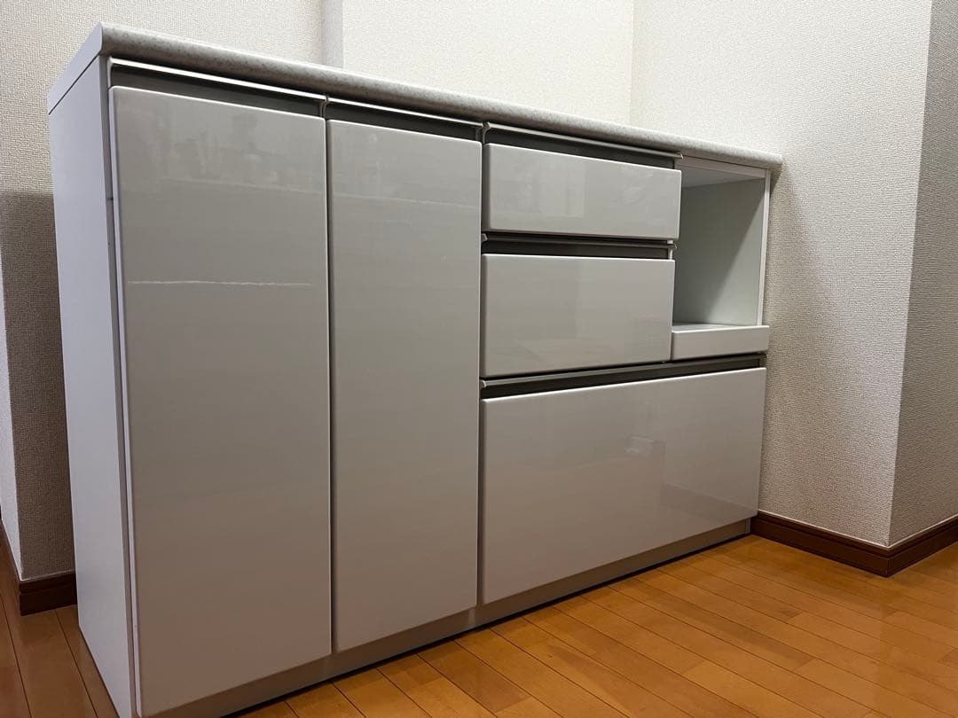 NITORI キッチンカウンターアルミナ2 幅140cm Used/美品