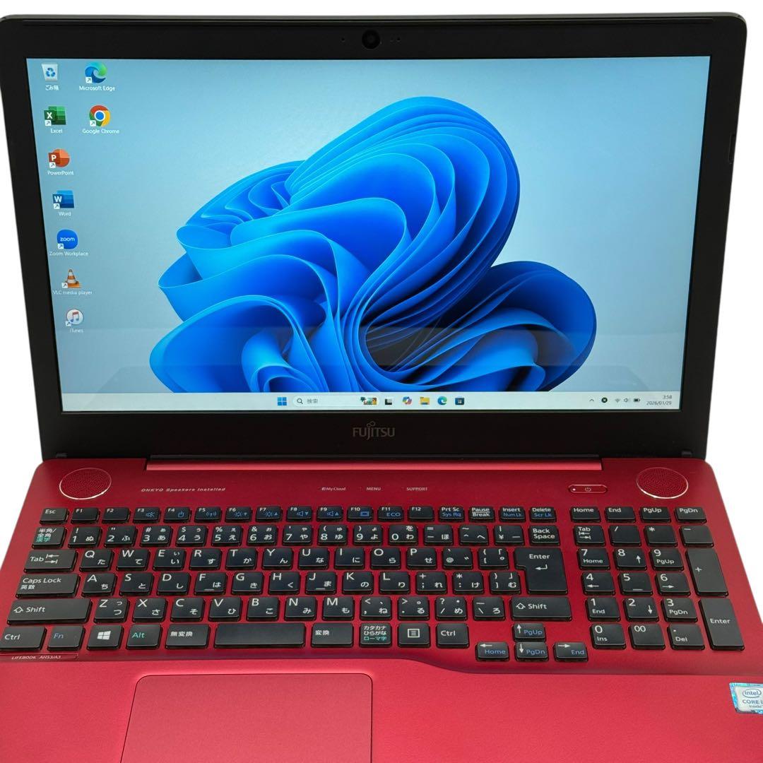 富士通ノートパソコン i7 準美品 16GB 新品SSD512 Blu-ray