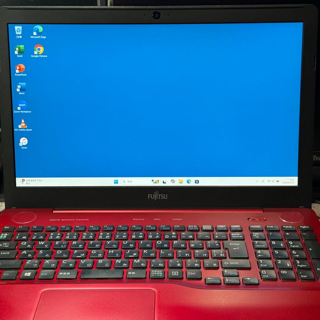 富士通ノートパソコン i7 準美品 16GB 新品SSD512 Blu-ray