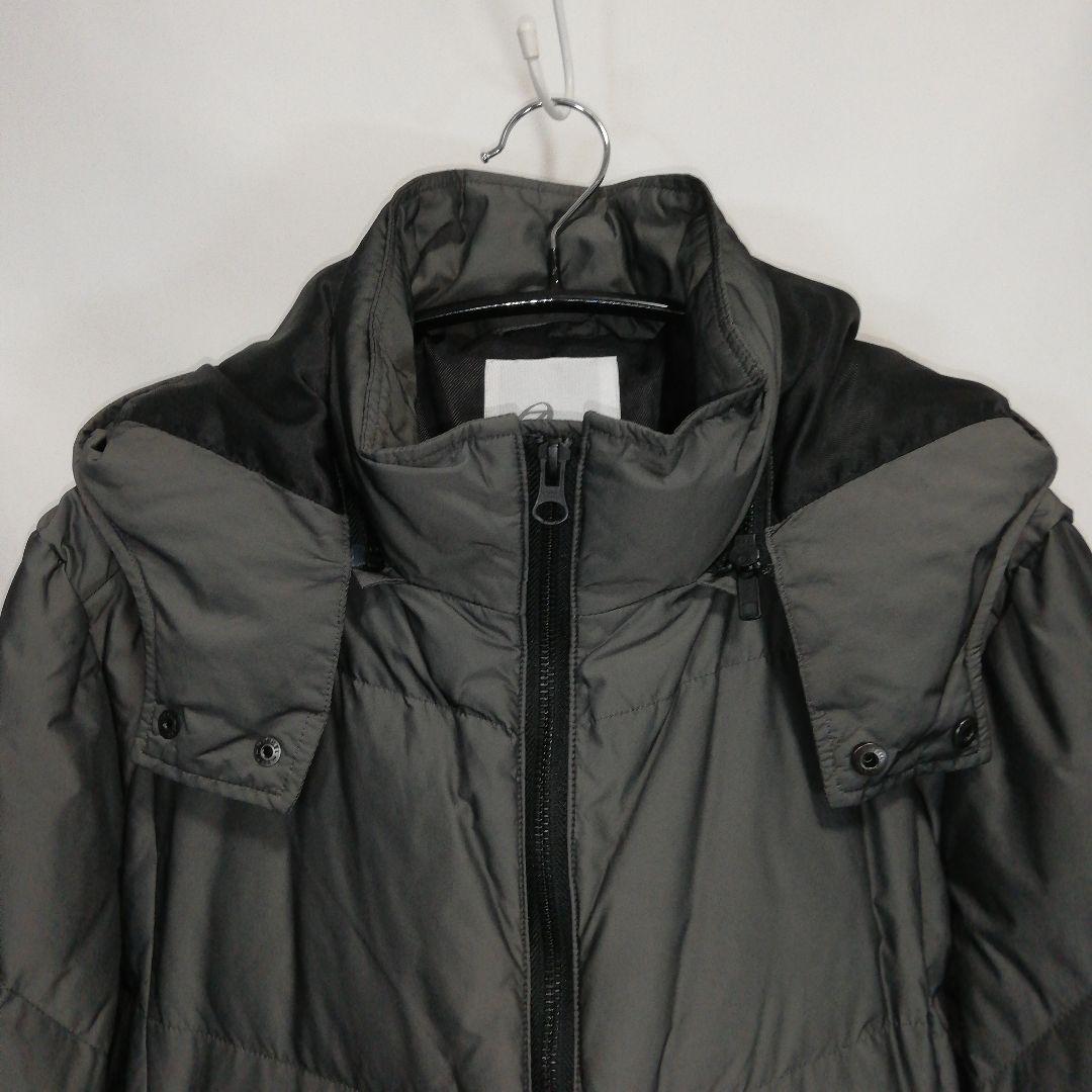 ゼロバイトルネードマート シャンブレーナイロンロングダウン ダウンコート グレー