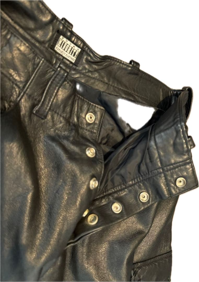 minority レザーショーツ　1st 90s ブラック