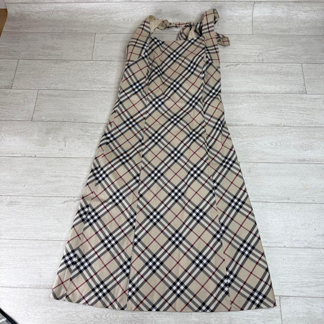 【未使用級】バーバリーブルーレーベル　ワンピースノバチェックロゴホースサイズ36