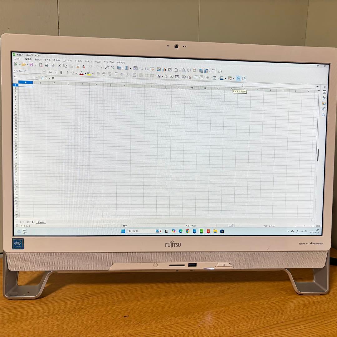 富士通　Windows11・Office搭載　高性能★一体型PC FH52/A3