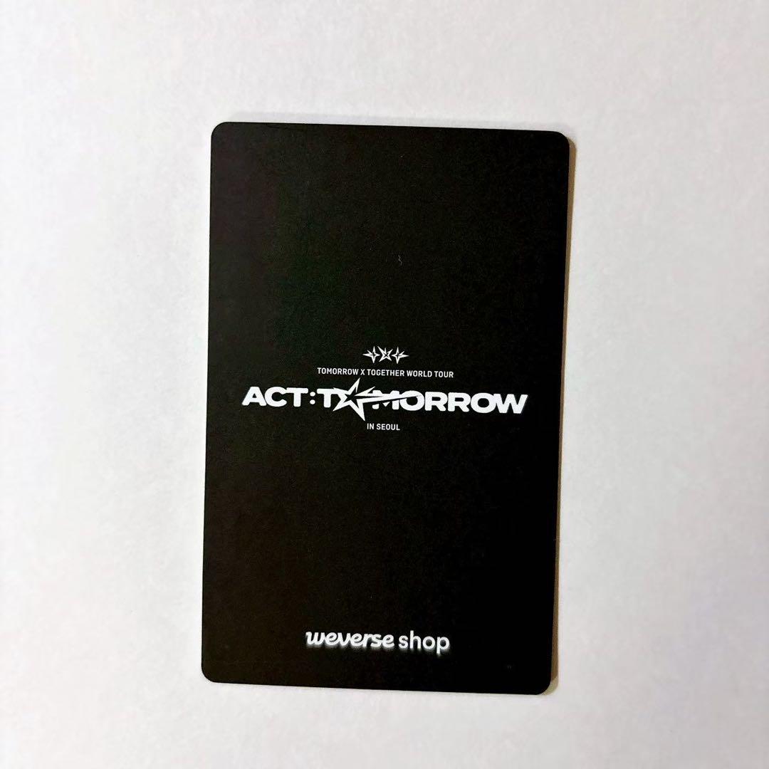 TXT 公式 ACT TOMORROW サイン トレカ スビン