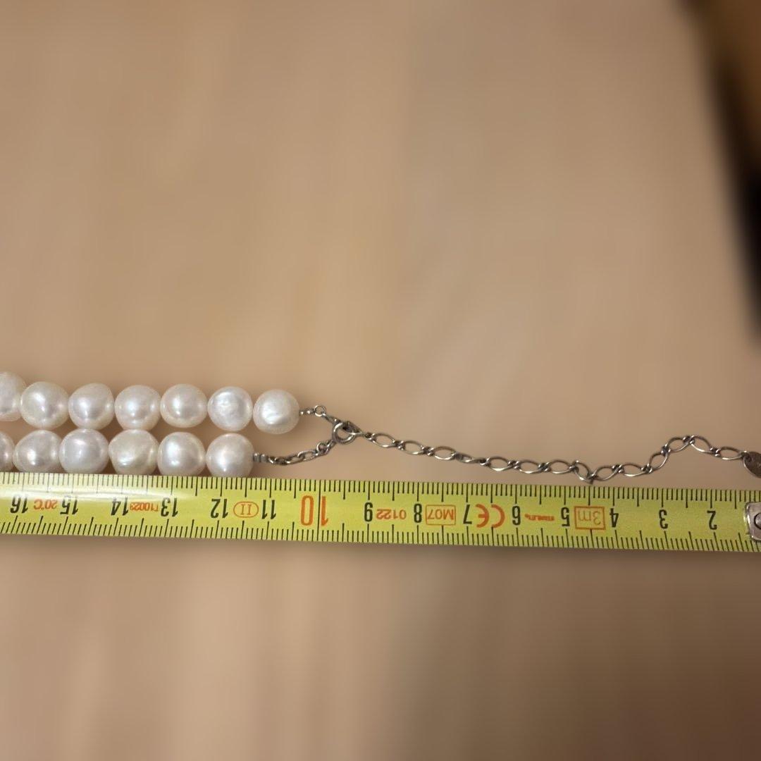 agete アガットバロックパールネックレス　淡水パールシルバー金具【刻印あり】