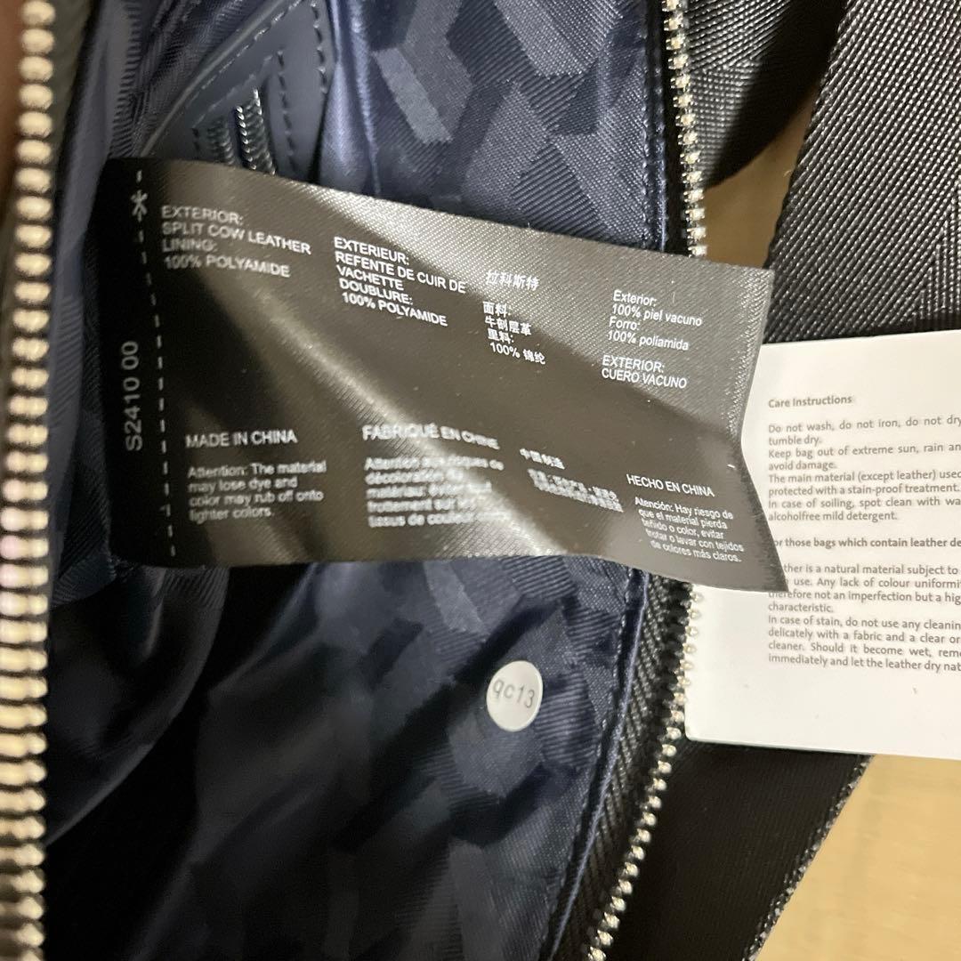 LACOSTE シャンタコ マットピケレザーフラットジップバッグ 未使用