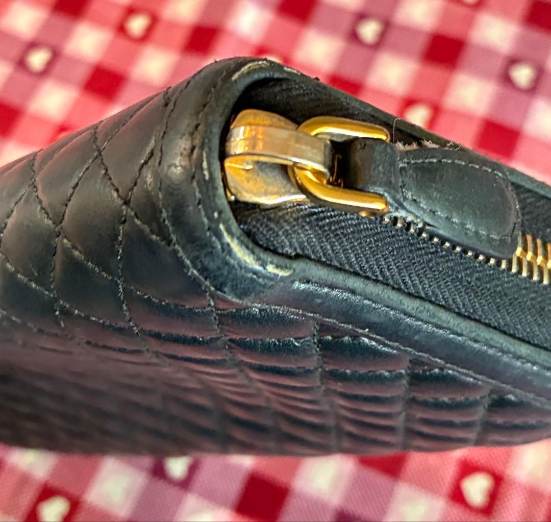 ⭐︎PRADA⭐︎ プラダ　キルティング　長財布　ラウンドファスナー　箱付き